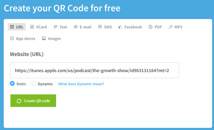 QR فرم URL کد