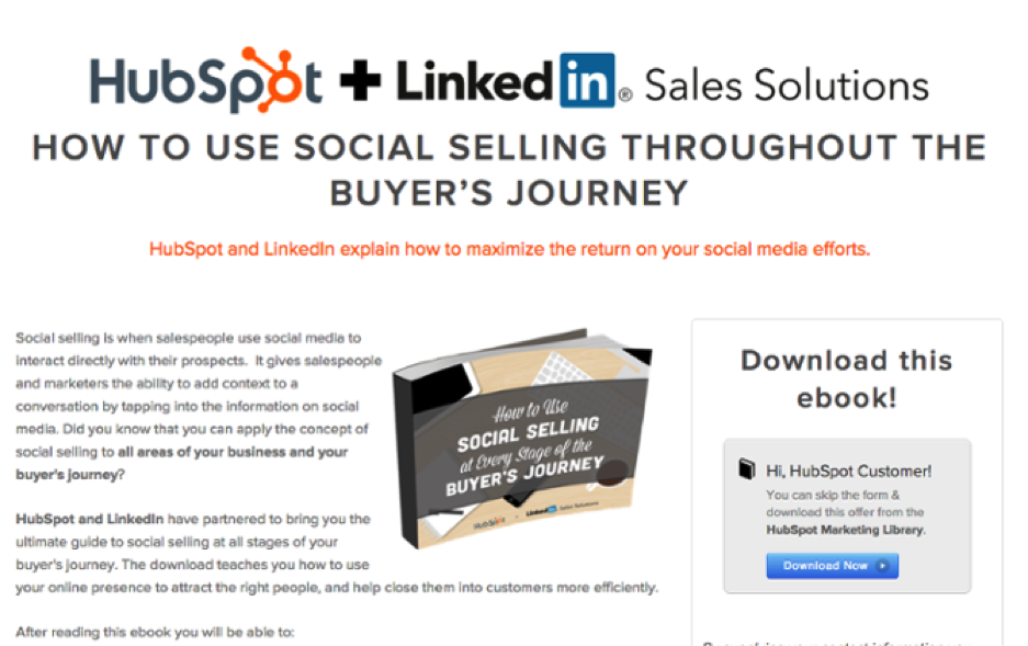 پیشنهاد همکاری بازاریابی در مورد رسانه های اجتماعی و فروش HubSpot را و LinkedIn